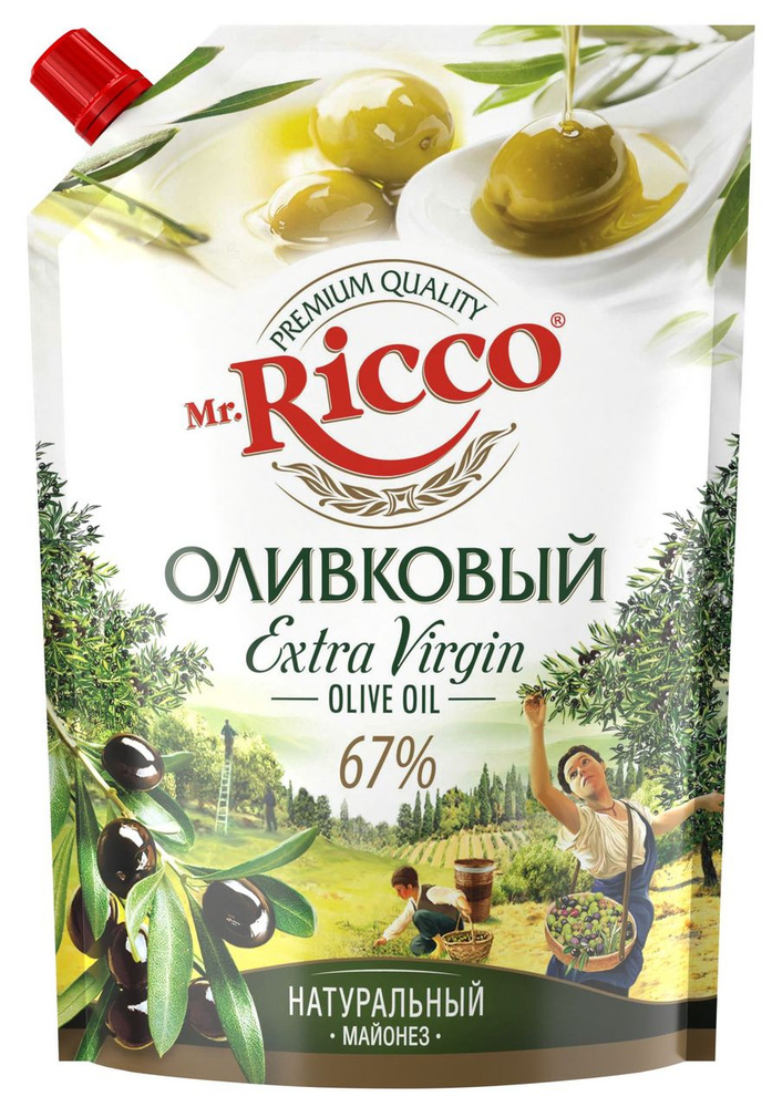 Майонез Mr. Ricco Organic оливковый 67%, 800мл #1