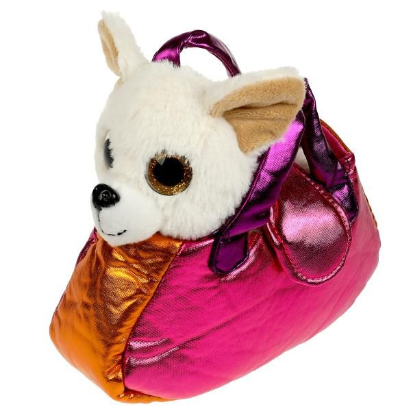 Мягкая игрушка Собачка с радужным ошейником в сумочке CT-AD211035R1-19D  #1