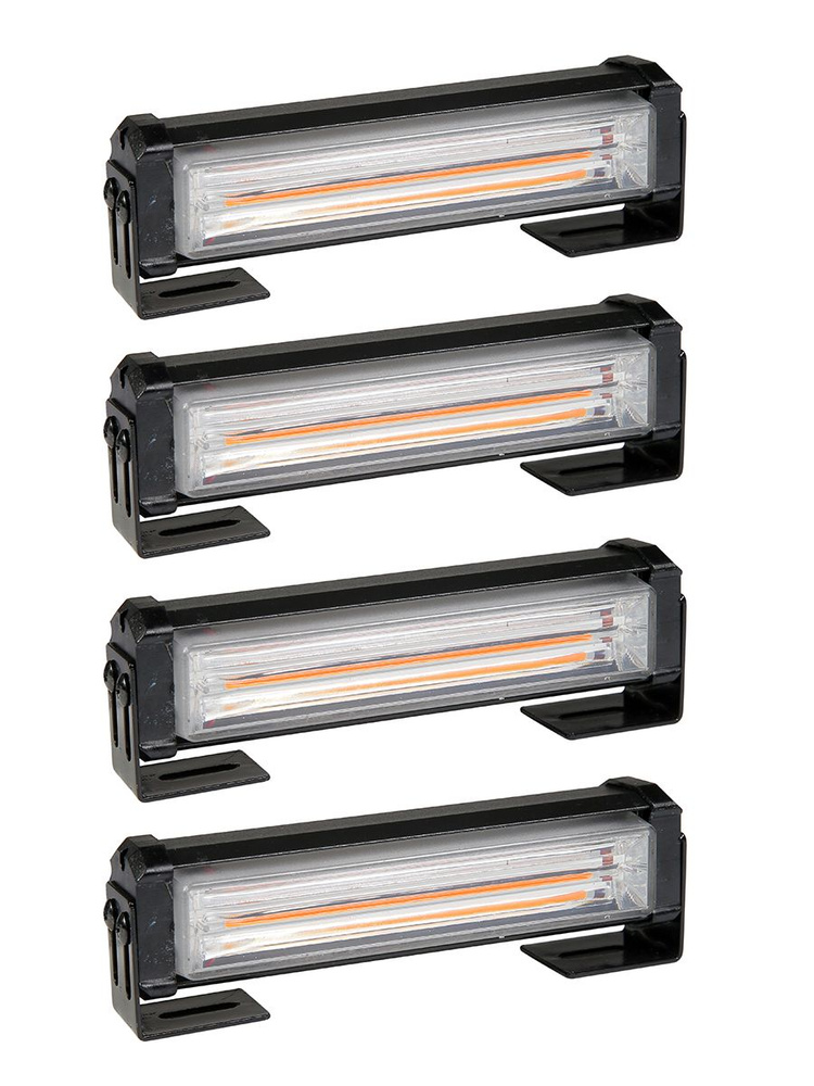 Маяки проблесковые светодиодные в прикуриватель (комплект 4 штуки) 10-30В, 8 режимов, LED COB 4x6W (24W), #1
