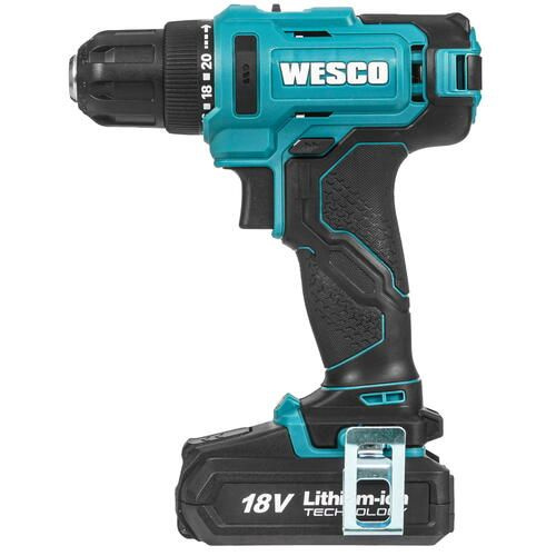 Дрель-шуруповерт Wesco WS2388K2.1 1ForAll 18V 2 АКБ, щеточный, безударный, быстрозажимной, 30 Н м, 18 #1