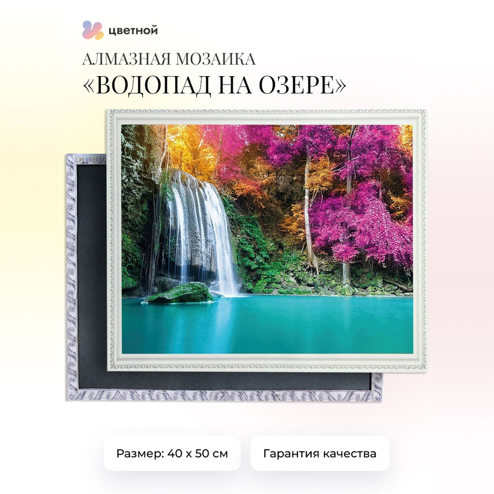 Алмазная мозаика на подрамнике 40х50 см полная выкладка ТМ Цветной  #1