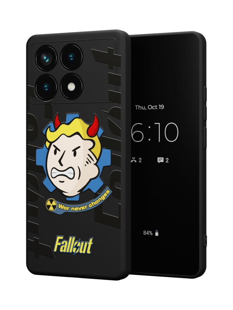 Силиконовый чехол Mcover для Poco X6 Pro (5G) (Поко Икс 6 Про 5Джи), Fallout, Bolt boy - angry  #1