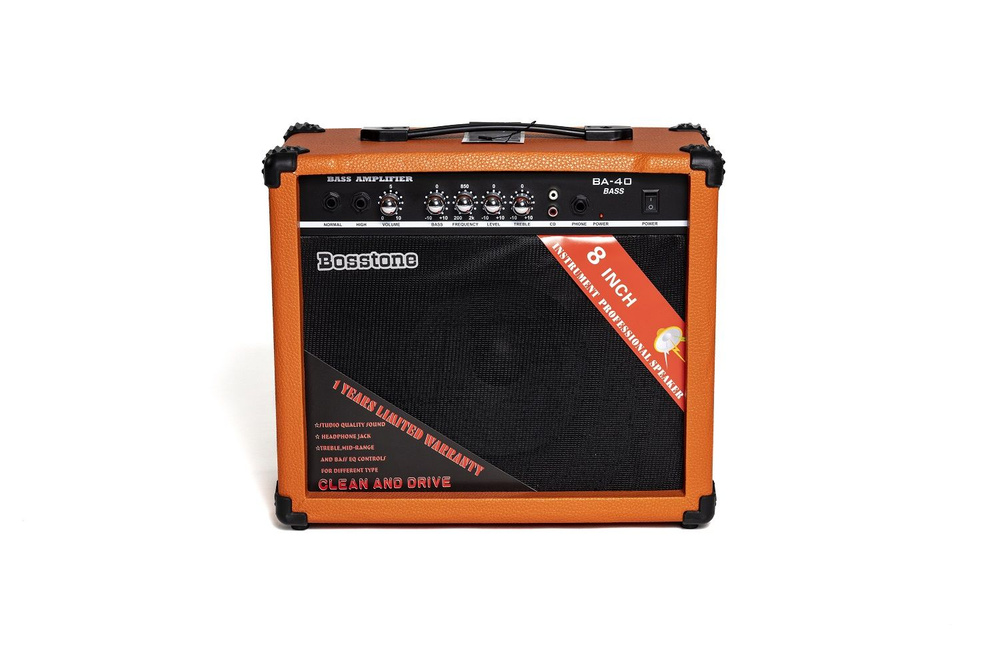 Комбоусилитель для бас-гитары Bosstone BA-40W Orange 1х8 40W #1