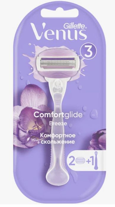 Gillette Станок для бритья, Venus Comfortglide Breeze + 2 Кассеты #1