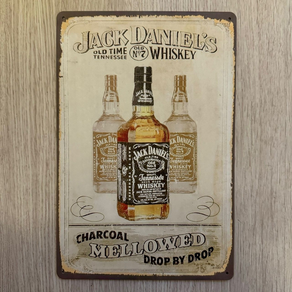 Табличка металлическая интерьерная Арт Виски Джек Дэниэлс Art Jack Daniel's Whiskey  #1