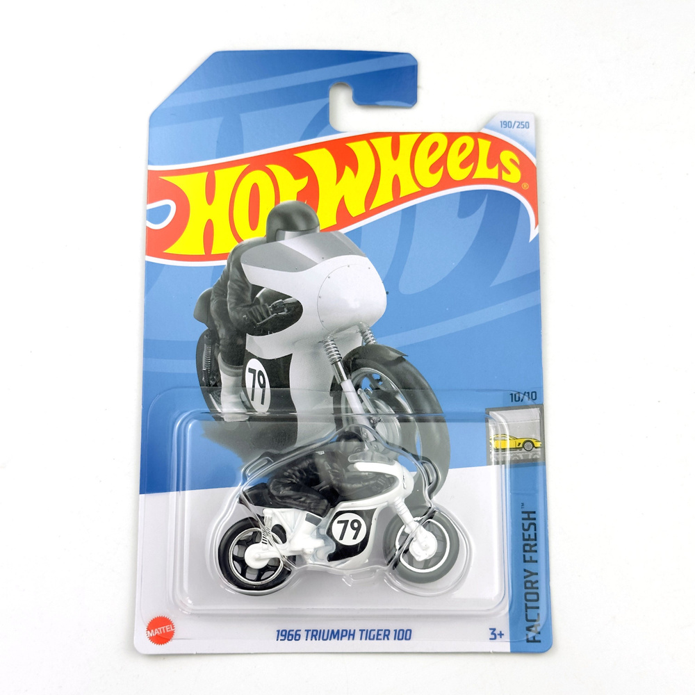 Машинка коллекционная Mattel Hot Wheels 2024 C4982 1966 TRIUMPH TIGER 100 #1