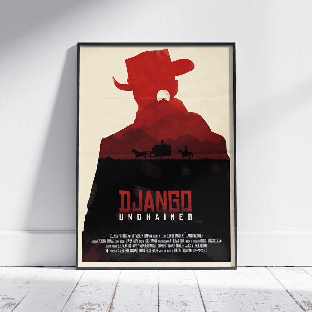 Плакат на стену для интерьера Тарантино (Джанго освобожденный 3) - Постер по фильму формата А3 (30x42 #1