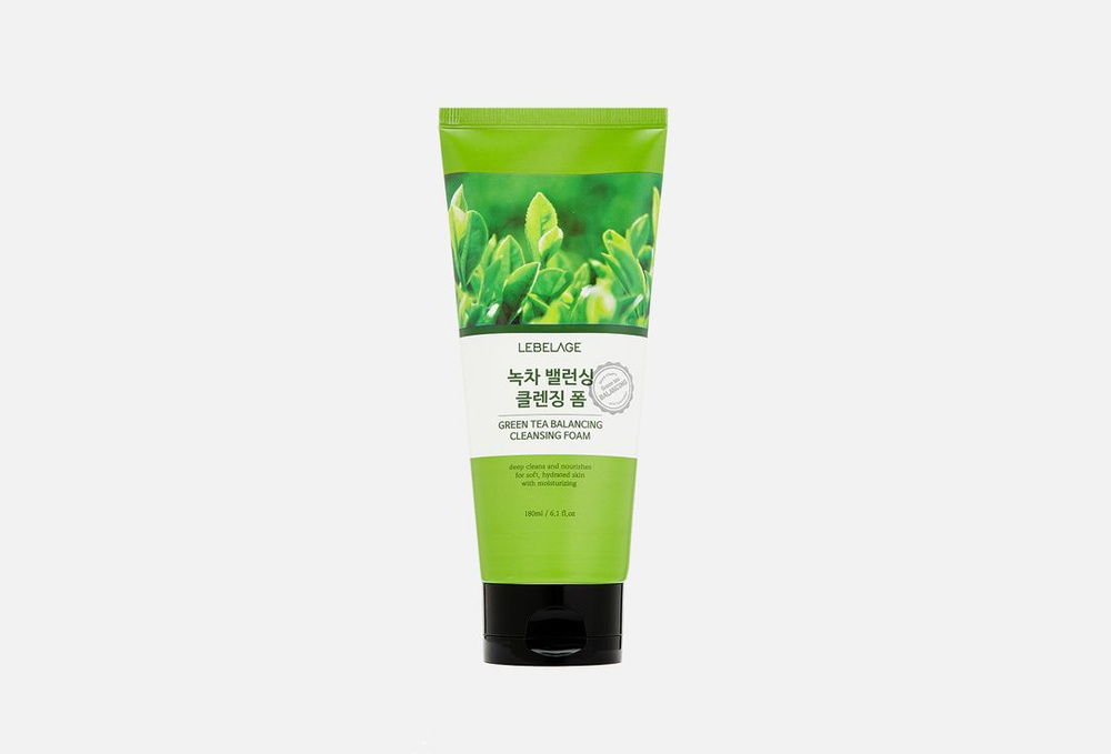 Балансирующая пенка для умывания с зеленым чаем Lebelage Green Tea Balancing Cleansing Foam, 180 мл  #1