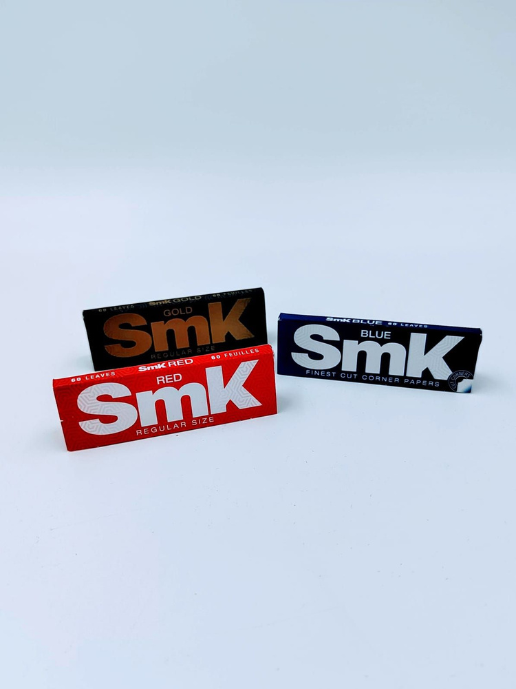 Бумага SMK regular size red , cold, blue для самокруток , 3 шт , 60 листов в упаковке  #1