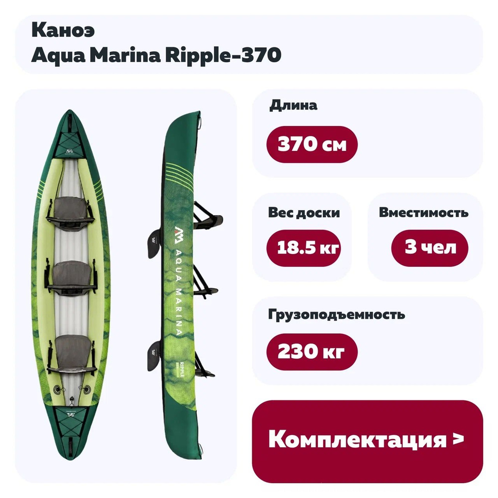 Каяк надувной Aqua Marina Ripple-370 #1