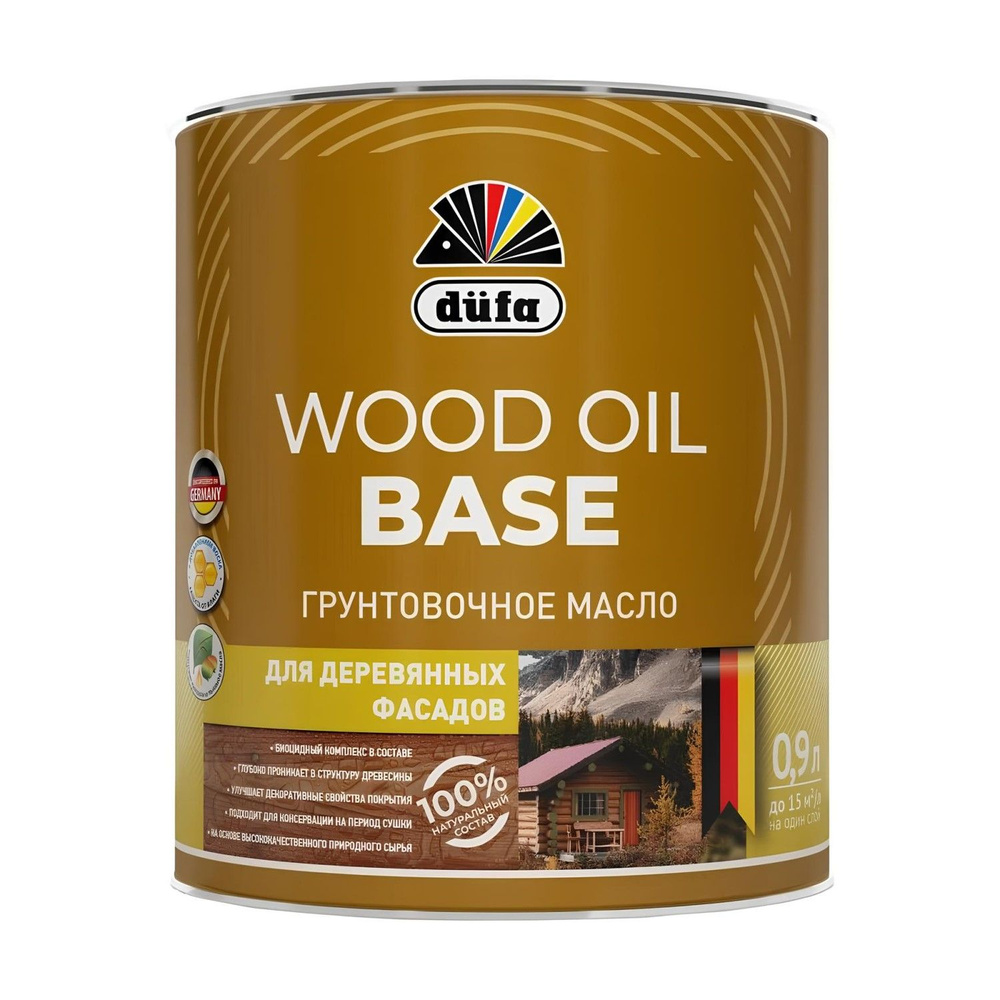 Масло грунтовочное для деревянных фасадов Dufa Wood Oil Base (0,9л)  #1