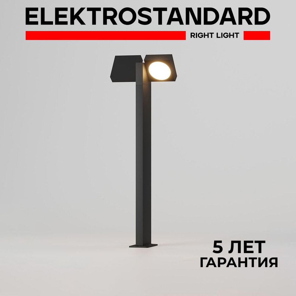 Светильник уличный светодиодный с поворотными плафонами Elektrostandard Twin 35170/F черный  #1