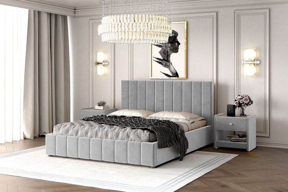 BravoМебель Двуспальная кровать, Нельсон (Вертикаль), 160х200 см  #1