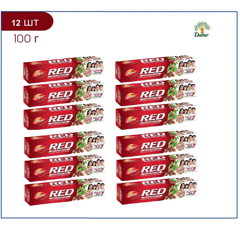 Dabur Red Зубная паста Ред аюрведическая красная Дабур 100 г - 12 шт  #1