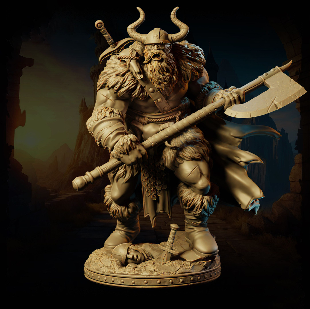 Игровая миниатюра Варвар Король Barbarian King Jagard - Primal Collection 32mm (Primal Collection, DND, #1