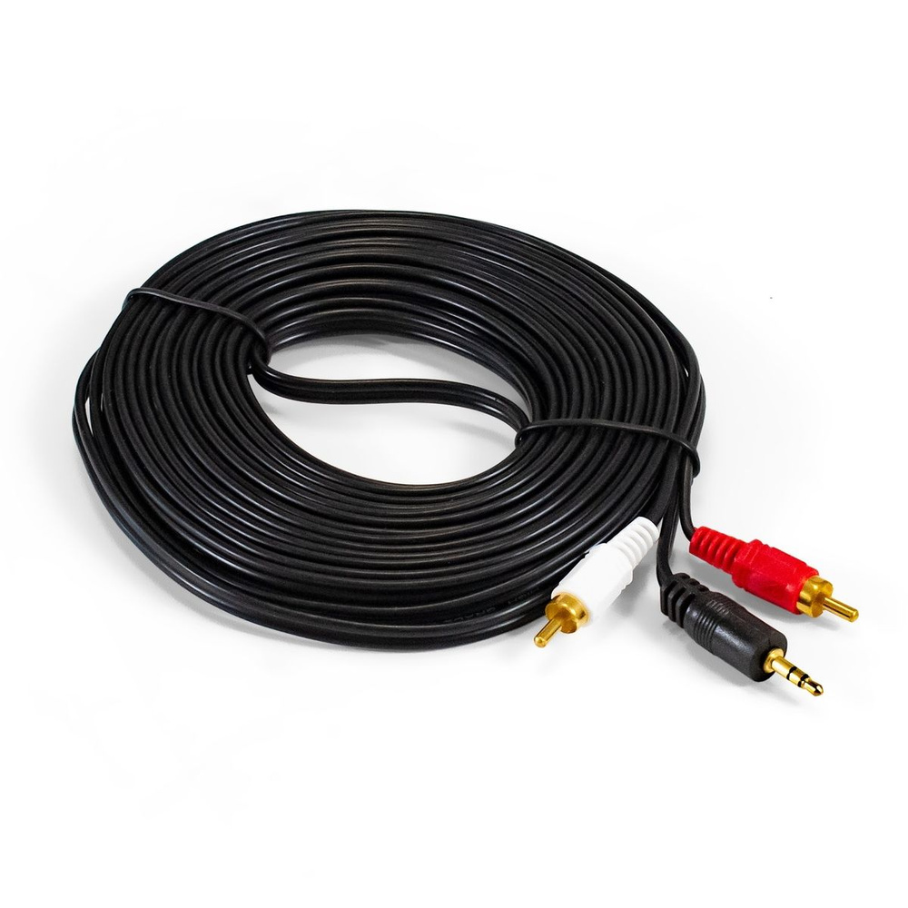 Аудиокабель ExeGate 3.5mm Jack 2xRCA, 10м Черный EX294735RUS #1