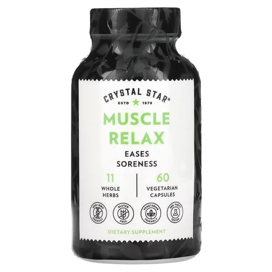 Crystal Star, Muscle Relax, для расслабления мышц, 60 вегетарианских капсул  #1