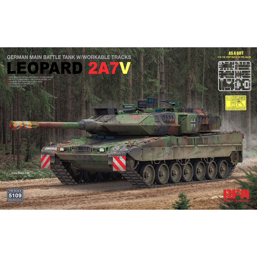 Сборная модель немецкого танка Leopard 2A7V Rye Field Model RM-5109 #1