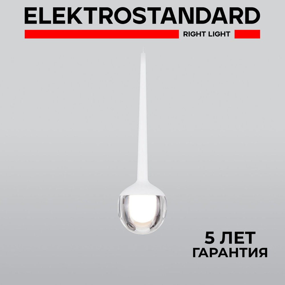 Подвесной светодиодный акцентный светильник с плафоном в современном стиле Elektrostandard_DLS028 6W #1