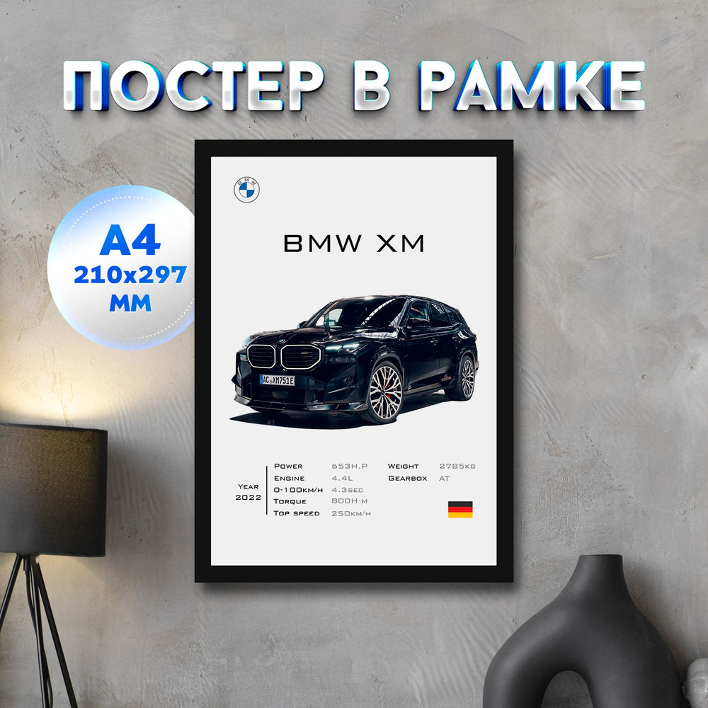 Постер "BMW XM", 29.7 см х 21 см #1