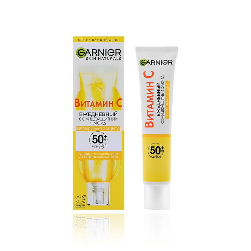 Флюид для лица GARNIER SKIN NATURALS Невидимая Защита SPF-50+ с Витамином С 40 мл  #1