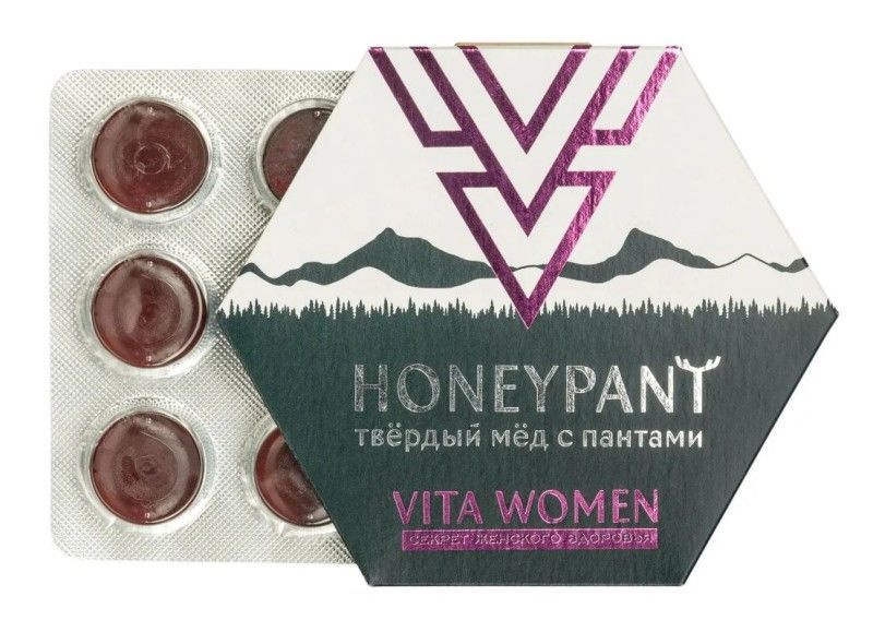 Твердый мед HoneyPant с Пантогематогеном Vita Woman 36г #1