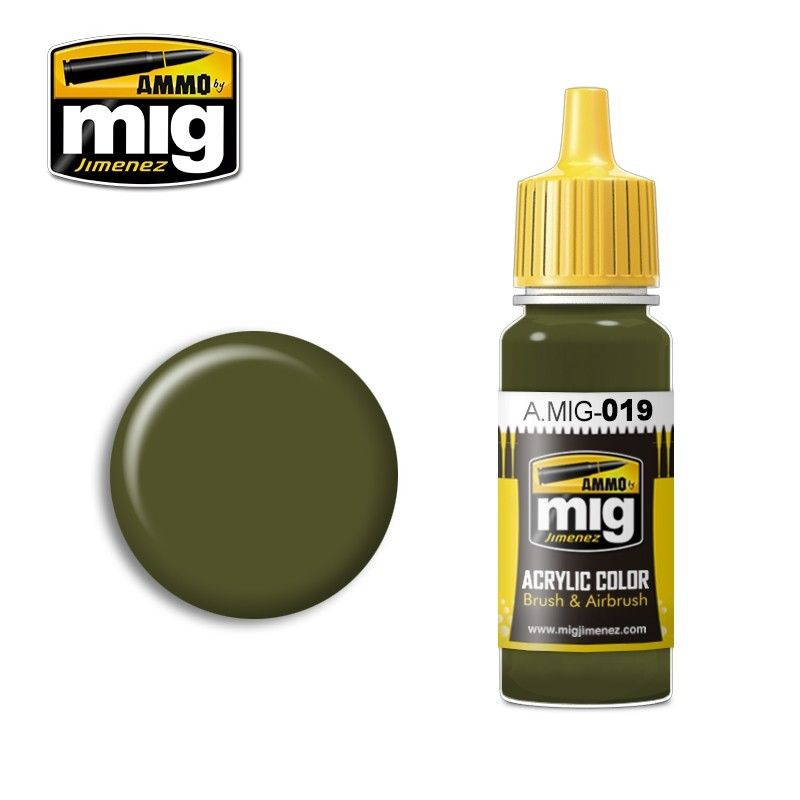 Краска акриловая 4BO RUSSIAN GREEN (Ammo Mig) (17ml) #1