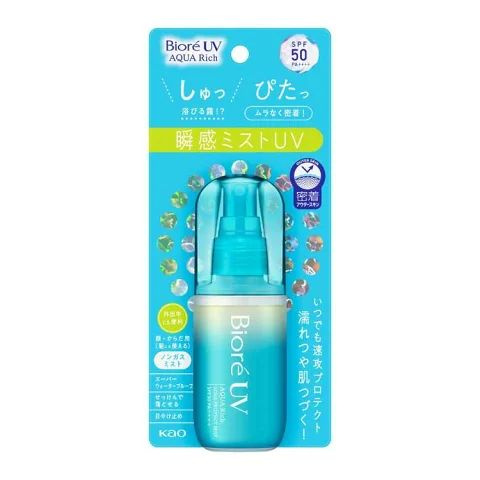 KAO Biore UV Aqua Rich Protection Lotion водостойкий увлажняющий солнцезащитный спрей для лица, тела #1