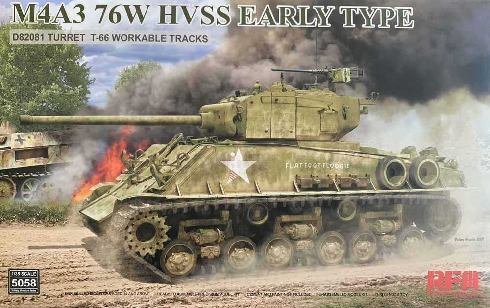 Rye Field RFM 5058 1/35 m4a3 76w hvss Ранние Тип Модель танка #1