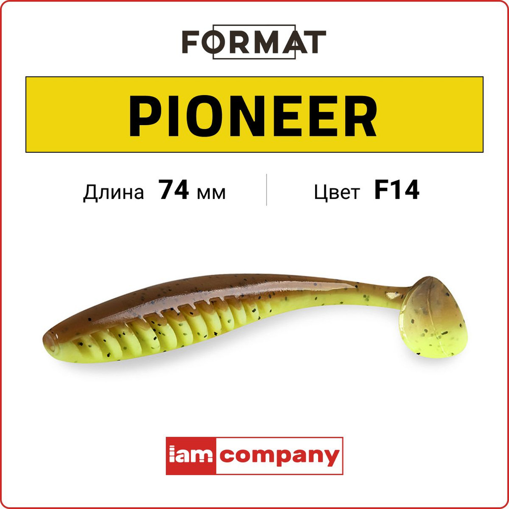 Приманка силиконовая Format PIONEER 74 мм цв. F14 / Для летней рыбалки / Мягкая приманка для джига / #1