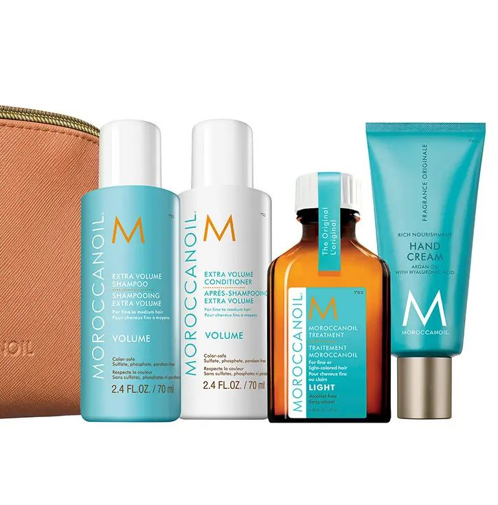 Moroccanoil Volume - Дорожный набор "Обьем" (шампунь 70мл+кондиционер 70мл+масло лайт 25мл + крем для #1