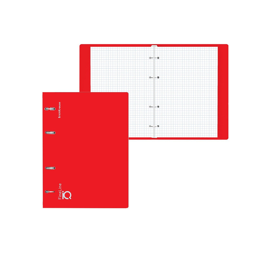 Тетрадь на кольцах, 100 листов в клетку, ErichKrause IQ FineLine Classic, пластиковая обложка, блок офсет #1