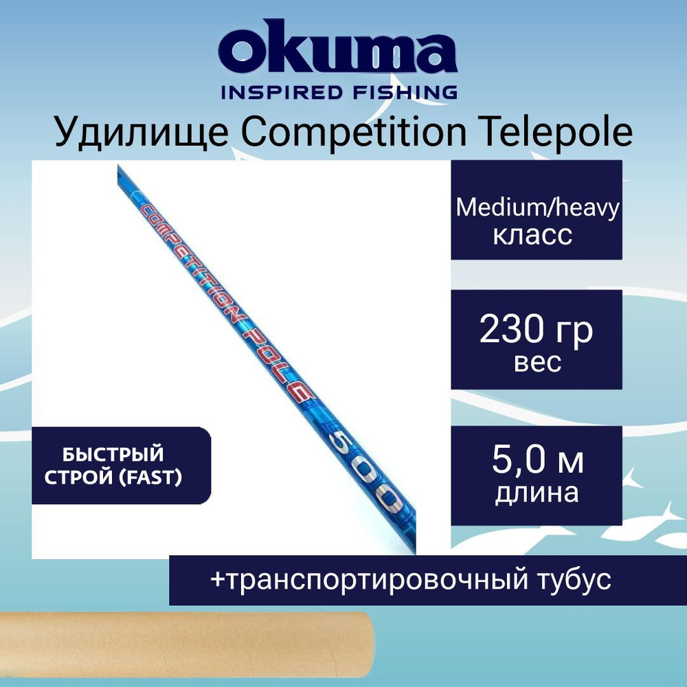 Удилище поплавочное Okuma Competition Telepole 500cm 5sec #1