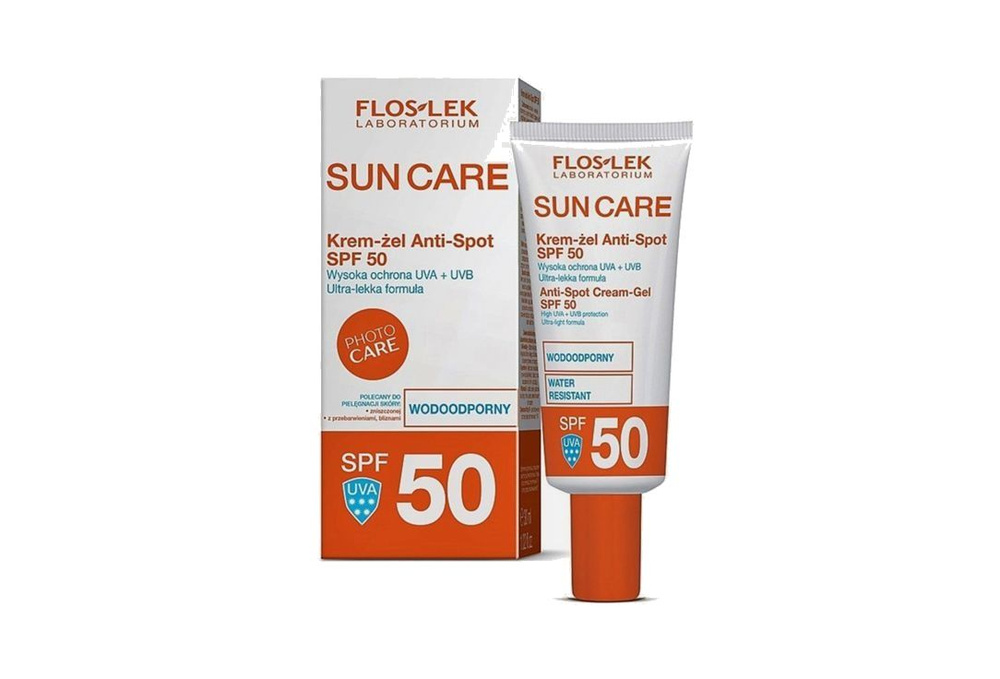 Солнцезащитный крем-гель для лица Floslek SUN CARE Anti-spot Cream-Gel,SPF 50, 30 мл  #1