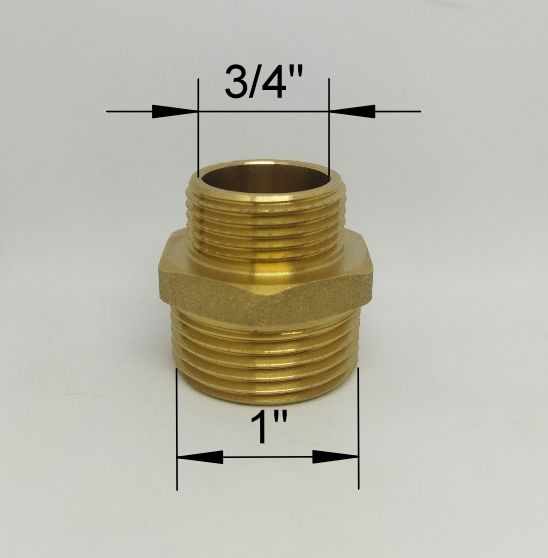 Бочонок латунь 3/4"х1" нар 10 шт. #1