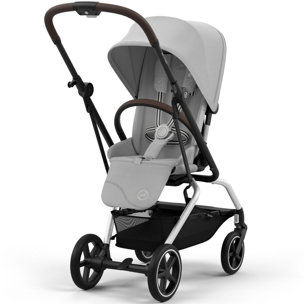 Коляска прогулочная Cybex Eezy S Twist Plus 2 SLV с дождевиком, цвет Fog Grey серый, с рождения до 22 #1