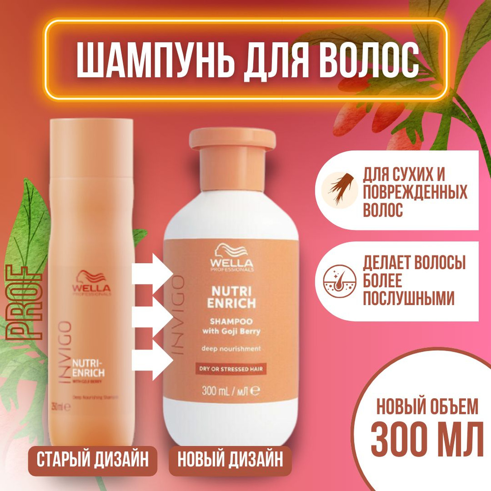 Wella Professionals Ультрапитательный шампунь Invigo Nutri Enrich 300 мл / Велла Профессионал питательный #1