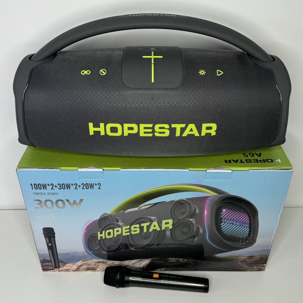 HOPESTAR A65, огромная акустическая Bluetooth колонка с 6 динамиками и радио микрофоном мощностью 300W! #1