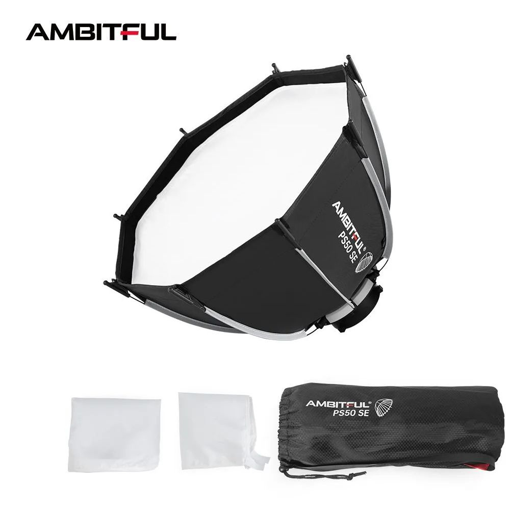 AMBITFUL 50cm PS50 SE Bowens Mount Mini Softbox Портативный восьмиугольный зонтик Софтбокс  #1