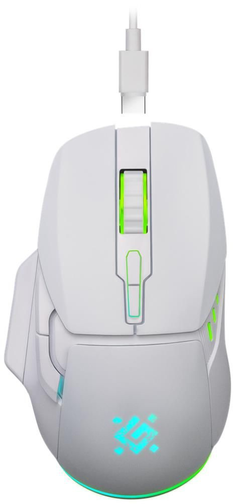 Defender Мышь проводная Мышка USB OPTICAL GAMING WHITE STIX GM-009 52009, белый  #1