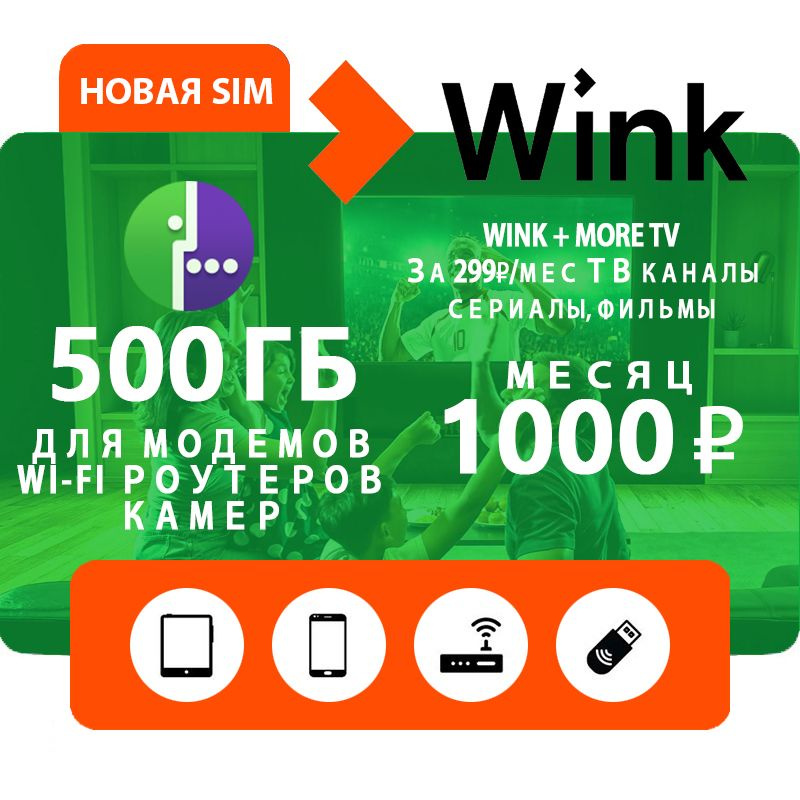 SIM-карта На 500 ГБ симкарта (Вся Россия) #1