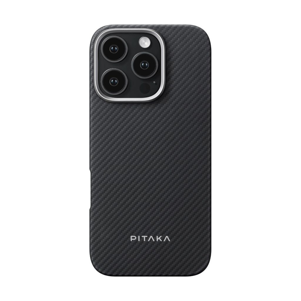 Стильный ультратонкий чехол Pitaka Ultra-Slim Case 600D для iPhone 16 Pro Max, черный/серый  #1