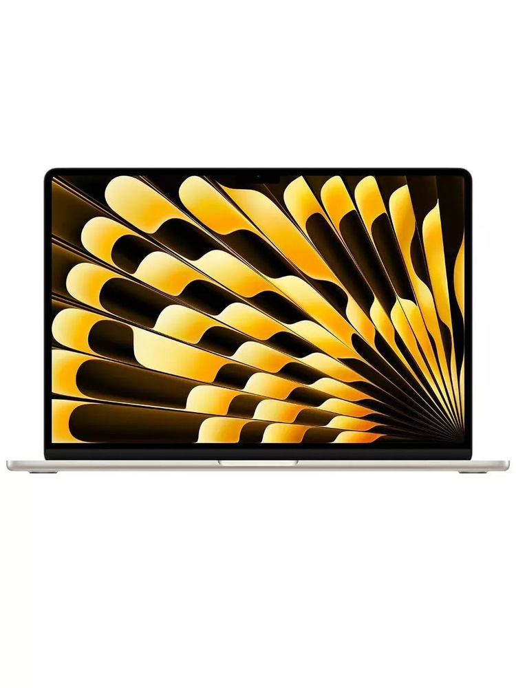 Apple MacBook Air15 M3 Ноутбук, Apple M3 (8 CPU, 8 GPU), RAM 16 ГБ, SSD, MacOS, золотой, Английская раскладка #1