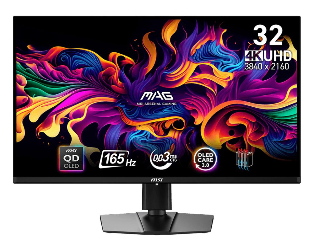 MSI 31.5" Монитор Монитор MSI MAG 321UP QD-OLED, 3840x2160, 165 Гц, OLED, 1.5M:1, 1000 Кд/м², черный, #1