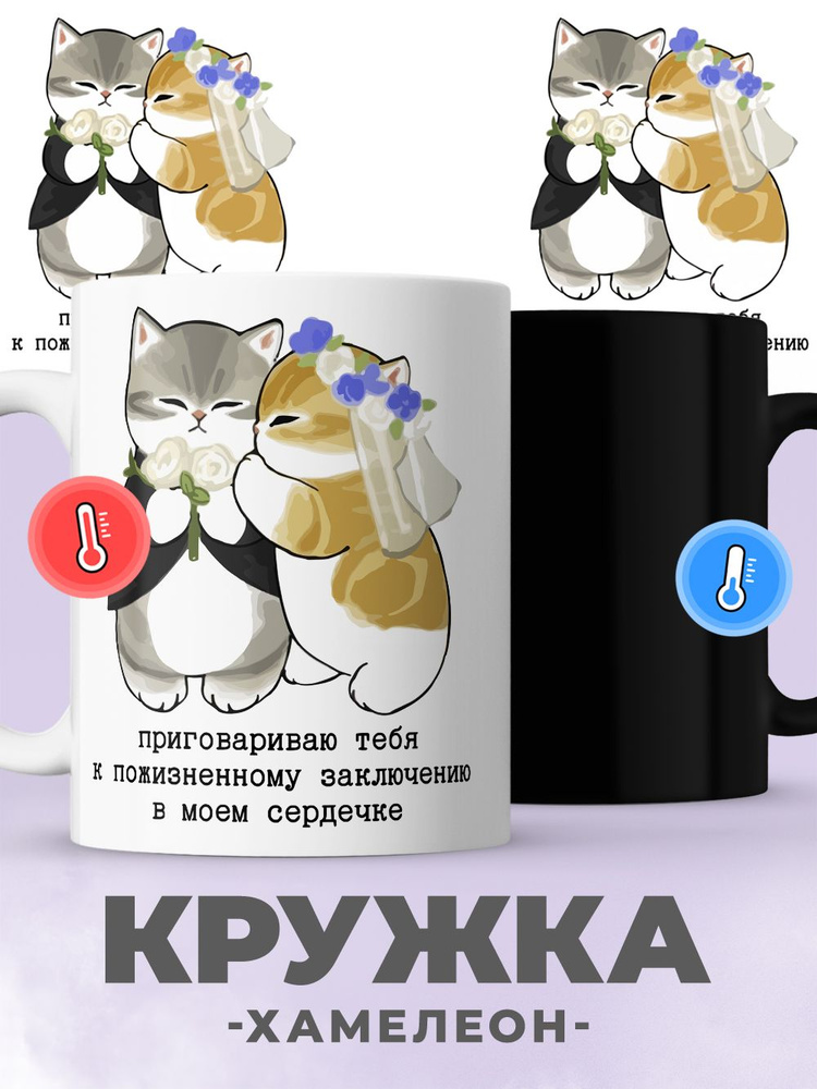 jojo print Кружка "мем с котом", 330 мл, 1 шт #1