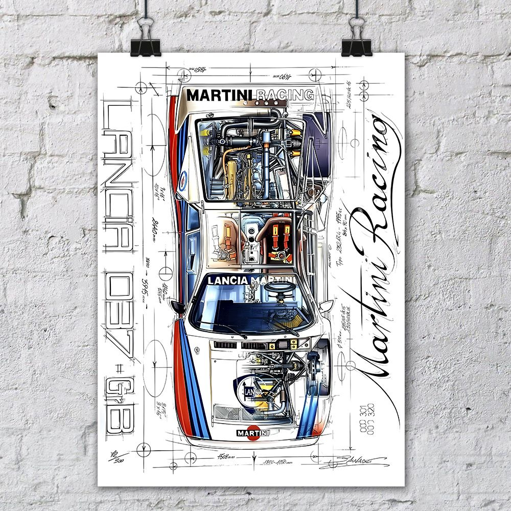 Постер Lancia 037 GrB Martini Racing / Плакат на стену #1