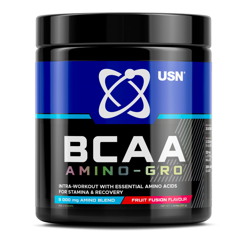 USN BCAA Amino-gro 200 g, ЮСН Аминокислоты БЦАА 200 г Фруктовый пунш  #1