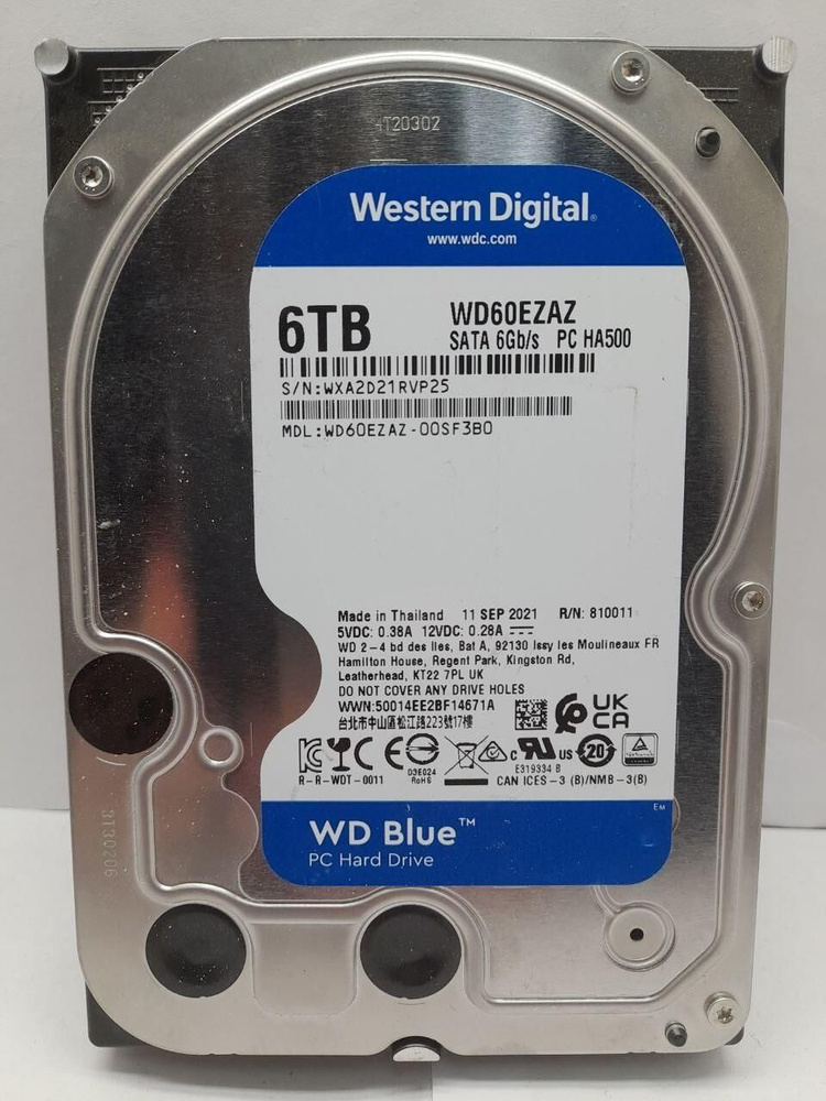 Western Digital Внутренний жесткий диск (Жесткий диск Western Digital WD Blue 6Tb WD60EZAX)  #1