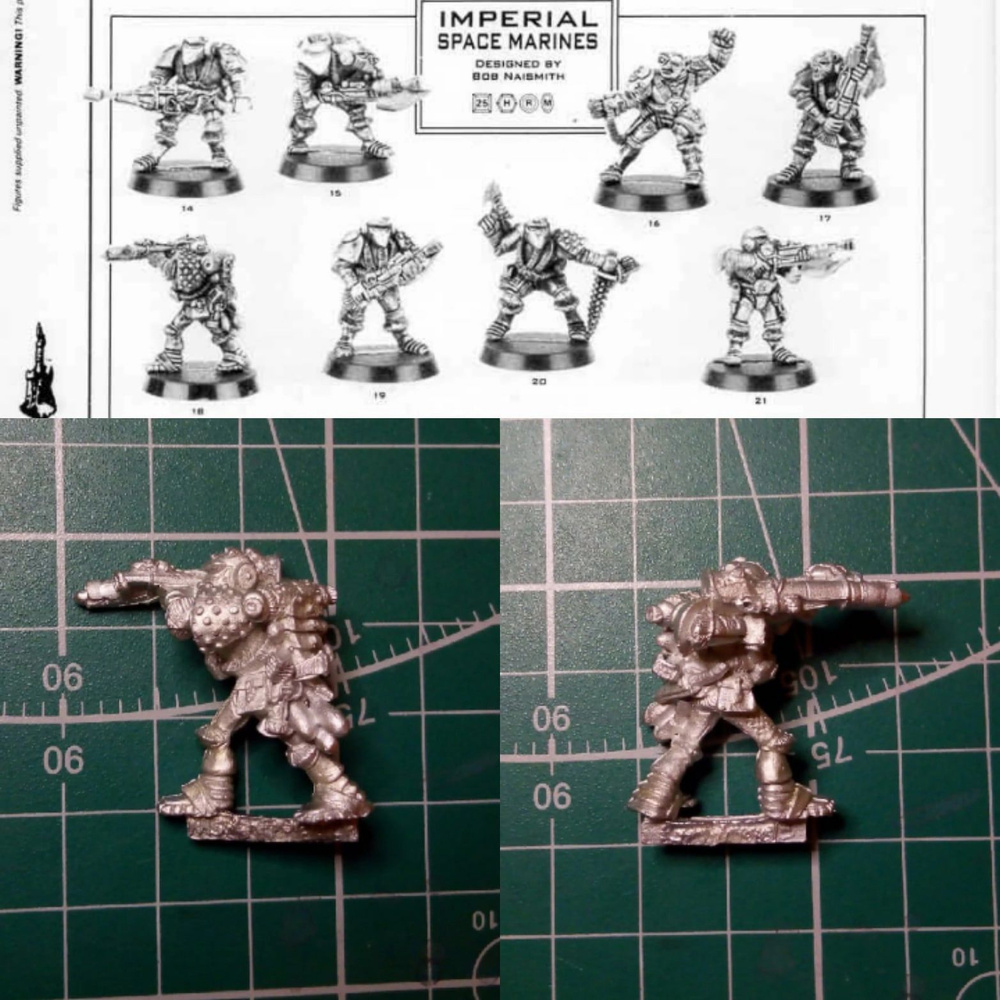 Imperial Space Marine Missile Launcher (1985) Rogue Trader Warhammer миниатюра металл #1