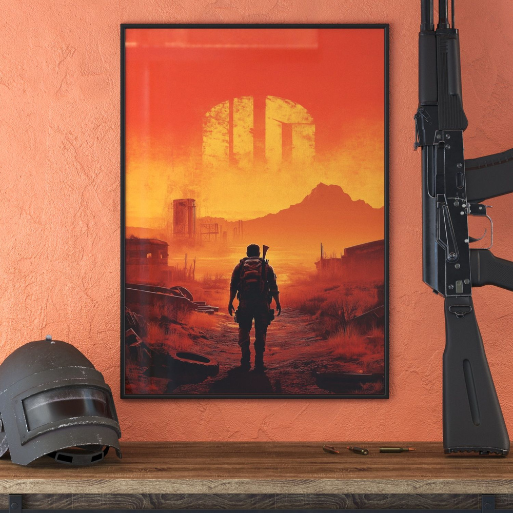 Постер в рамке RUST Sunset Orange #1